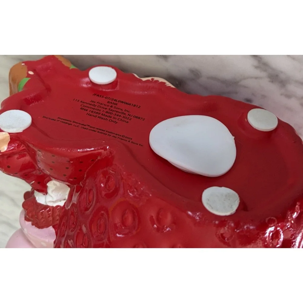 Jay Franco Strawberry Shortcake Doll Ceramic Coin Change Bank Modern Vintage y2k